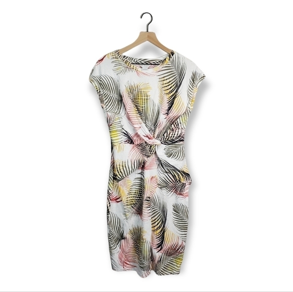 Liz Claiborne Tropical Cinch Print Dress Medium - Picture 1 of 7